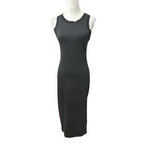 Nordstrom Signature Maxi Dress Sleeveless Stretch Jewel Neck Black W Small NWOT